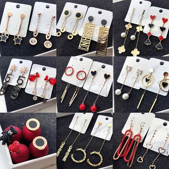 

30 Pairs/lot fashion women stainless steel earring lot jewelry wholesale top quality stainless steel jewelry earrings 201108-115