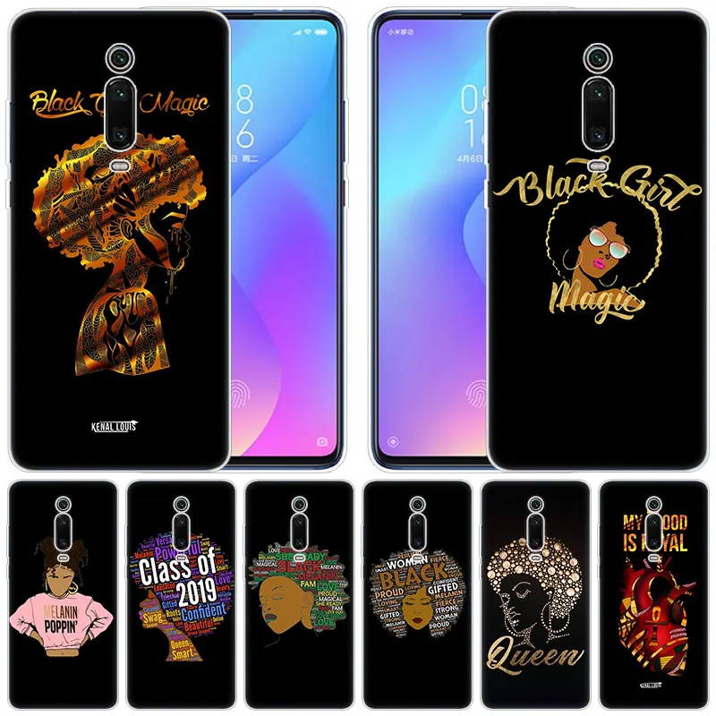 Мягкий силиконовый чехол Queen Black girl magic для Xiaomi Pocophone F1 Mi 9T Pro CC9 CC9E 9 9SE 8 A3 A2 Lite A1 5X 6X Mix3