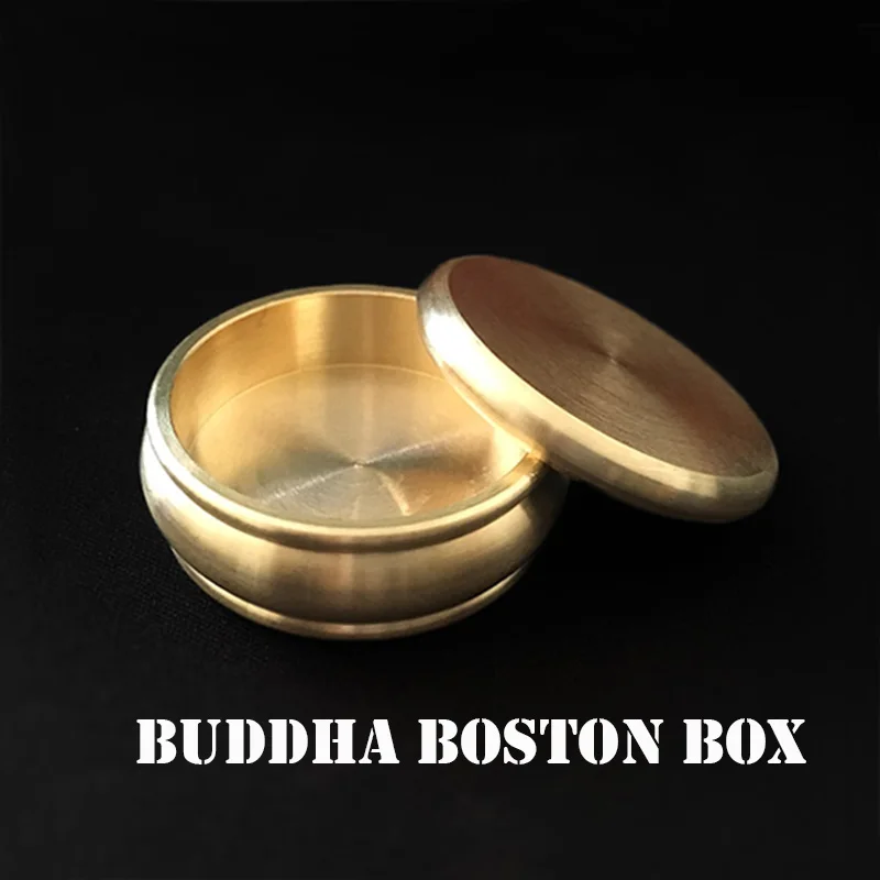 Buddha Boston Box (Half Dollar,Brass) Magic Tricks Close Up Magia Coin Penetrate Vanish Magie Illusion Gimmick Prop Accessaries