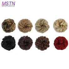 MSTN Женская лента для волос с резинкой синтетические волосы обернутые конский хвост бублик для волос пучок шпилька головной убор