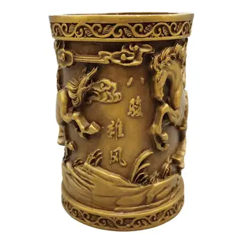 

LaoJunLu Bronze Bajun Pen Holder Imitation antique bronze masterpiece collection of solitary Chinese traditional style jewelry