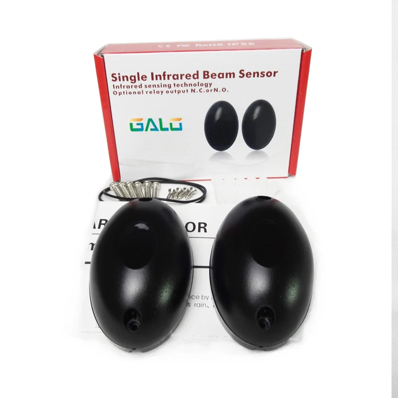 

Galo 1 pair of Waterproof Single Infrared Beam sensor Photoelectric Infrared Barrier Detector NO/NC adjustable