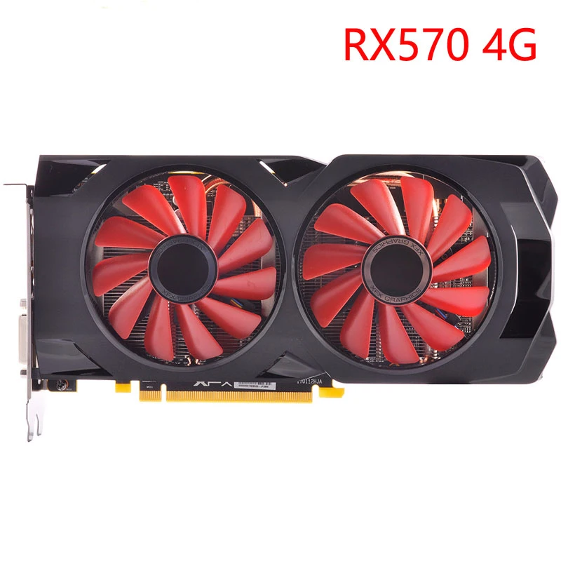 

Video Card 4GB 256Bit GDDR5 Graphics Cards for AMD RX 500 series VGA Cards RX570 DisplayPort 470 480 580 560 Used