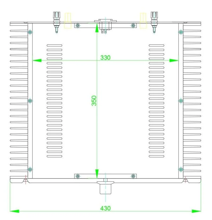 4313 Full aluminum DIY chassis power amplifier chassis class A enclosure PSU box side heatsink 430*130*361mm