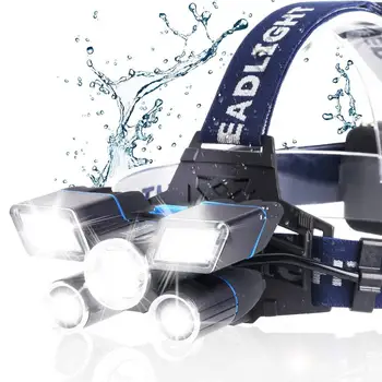 

Headlamp, 13000LM Brightest 21 LED 9 Modes Head Lamp With Unique Power Indicator And USB, Waterproof Work Headlight Best Headlam