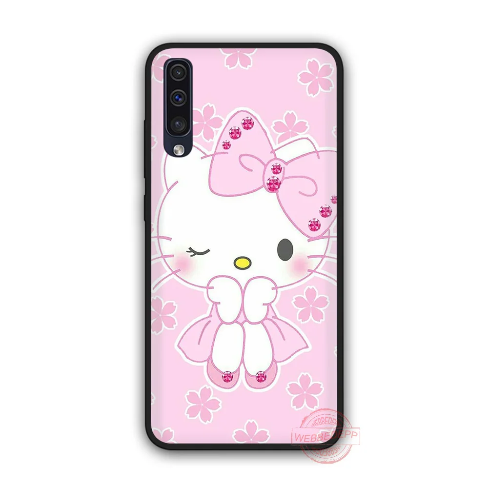 WEBBEDEPP Hello kitty Мягкий чехол для телефона для samsung A10S A6 7 8 9 A10 20 A40 A50 A60 A70S M10 M20 30 - Цвет: 2