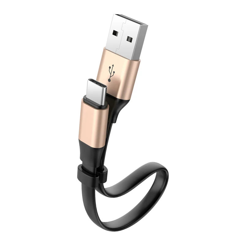 Usb type-c кабель 20 см короткий кабель передачи данных для быстрой зарядки для samsung s9 s8 huawei P20 oneplus7 xiaomi 6 8 usb c зарядный кабель 3A 5A - Цвет: Золотой