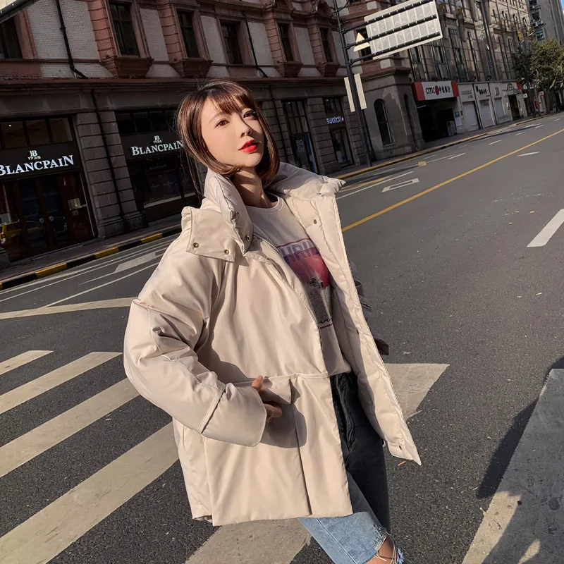 

Photo Shoot 2019 Autumn South Korea Dongdaemun down Jacket Women's Short Students BF Cotton-padded Clothes down Coat Online Cele