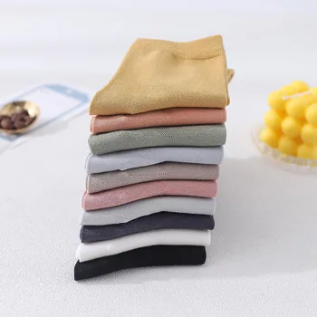 

New autumn ladies cotton socks candy solid color socks 2020