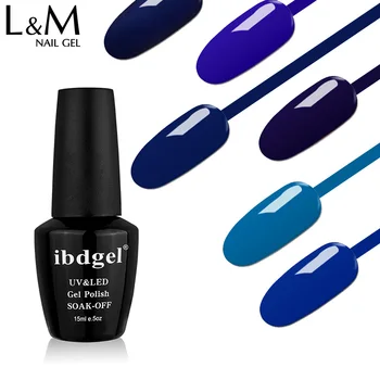 

3 pcs Set ibdgel Blue Pure Color Gel Polish High Pigment Nail Gel Varnish Hybrid Semi Permanent Nail Polish UV Led