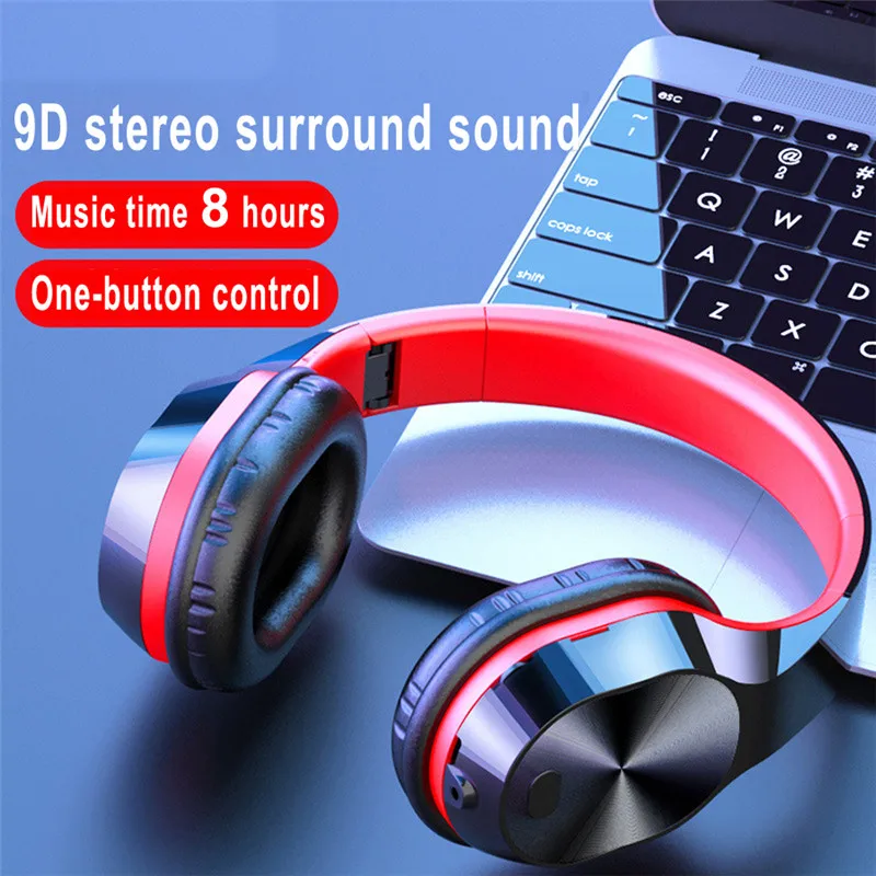 USLION регулируемые наушники Bluetooth игровая Музыкальная гарнитура FM и поддержка