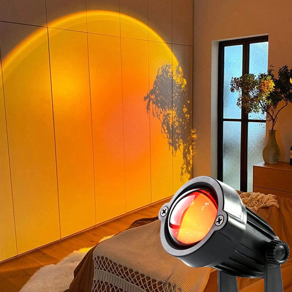 Rainbow Sunset Projection Lamps Atmosphere Night Light Home Coffee Shop