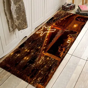 

Christmas Rug 3D RUG Hallway Carpets and Rugs for Bedroom Living Room Carpet Kitchen Bathroom Anti-Slip Floor Mats 3D Mat