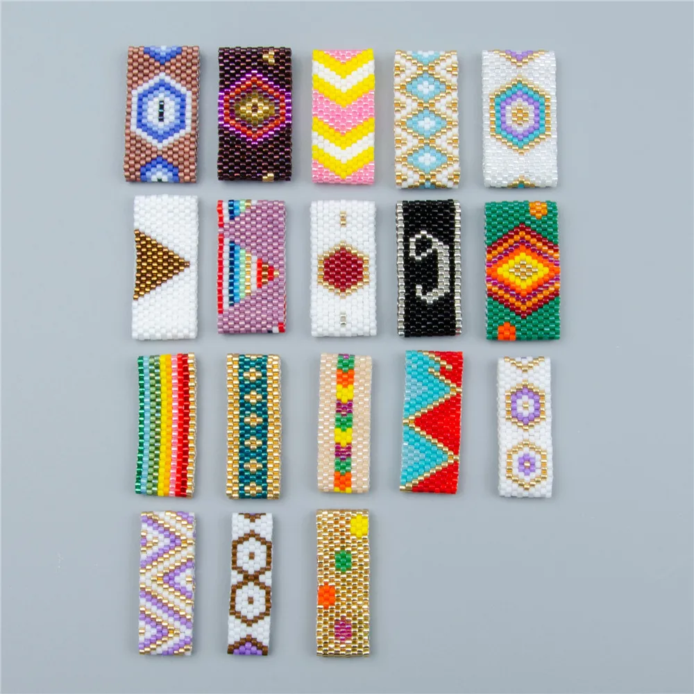 Anillo de MIYUKI para hombre mujer, joyería con cuentas geométricas hechas a mano, estilo bohemio, turco, con mal de ojo, mano, para regalo| Anillos| - AliExpress