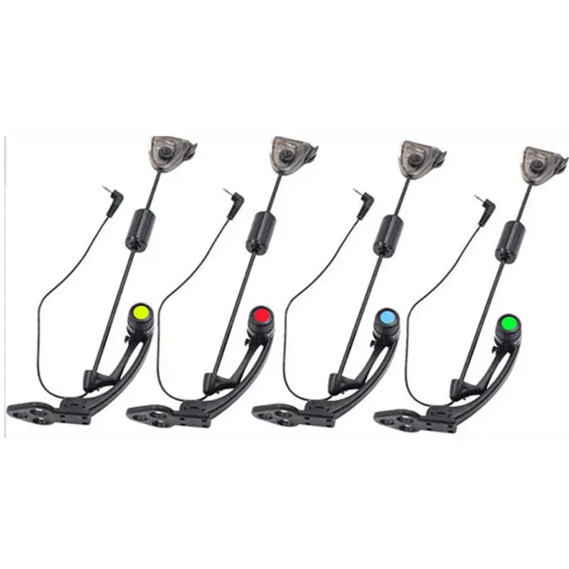 

4 PCS Hanger Sensor Set LED Fishing Swingers Illuminated Bite Indicator High Quality