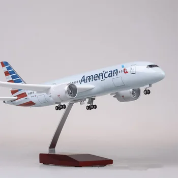 

1/130 Scale 43cm Airplane Boeing B787 Dreamliner Aircraft American Airlines Model W Light and Wheel Diecast Plastic Resin Plane