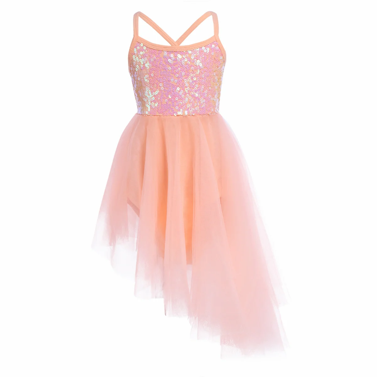 Балетное платье-пачка для маленьких девочек, детское блестящее Тюлевое танцевальное платье без рукавов с блестками, гимнастическое трико, женская одежда