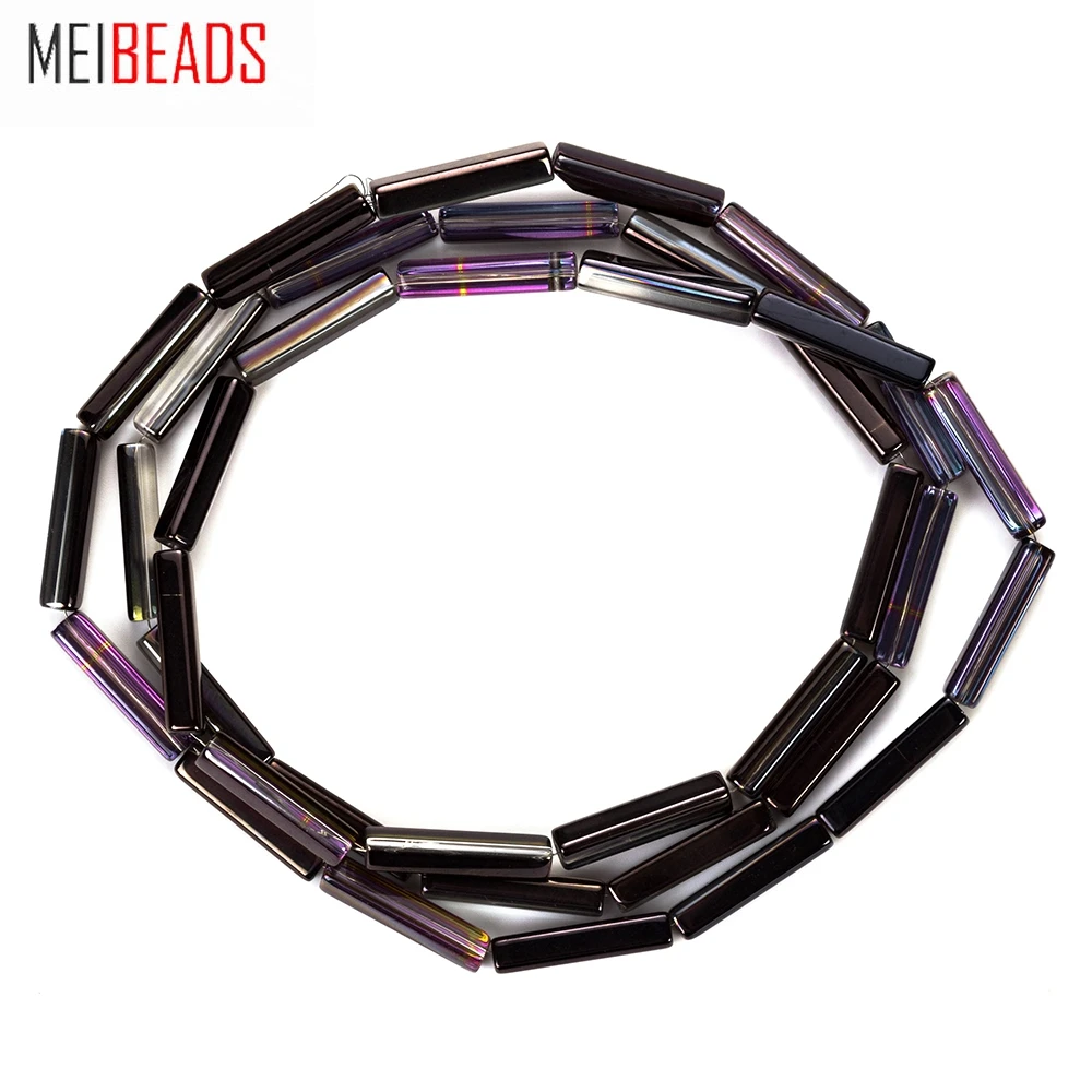 MEIBEADS Кристалл стекло прямоугольник разделитель красочные стеклянные бусины