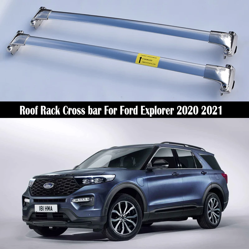 Portaequipajes de acero inoxidable para Ford Explorer 2020 2021, barras cruzadas superiores, cajas rieles _ - AliExpress Mobile