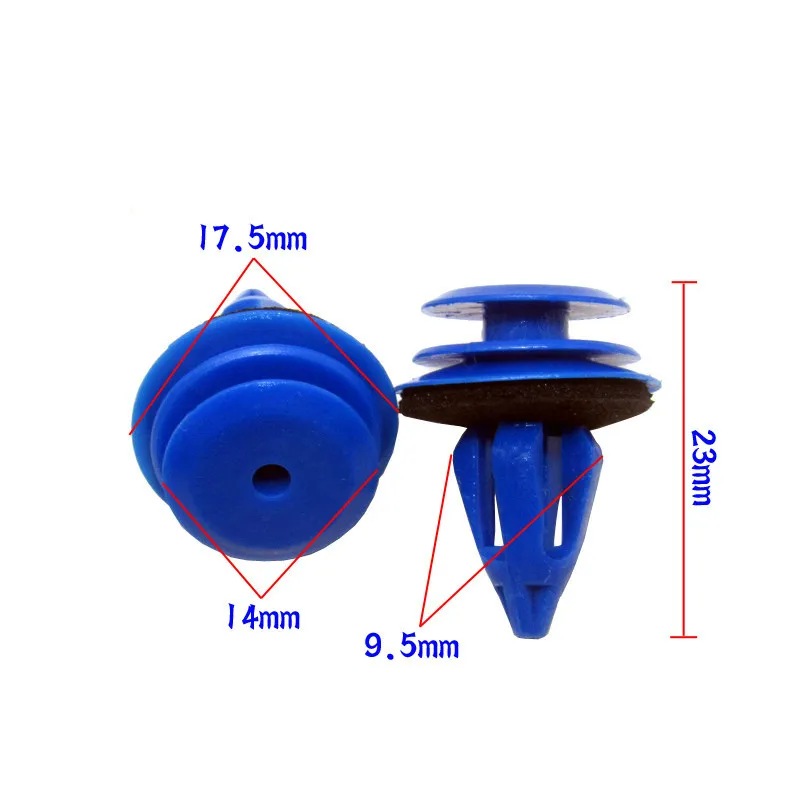9.5mm Blue Car Door Tailgate Trim Panel Clip for Land Rover Discovery Evoque Jaguar car Accessories. 50pcs auto accessories plastic rivets