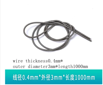 1pcs Spring tension spring wire thickness 0.2-0.4mm long 1000mm with hook spring flexible steel spring
