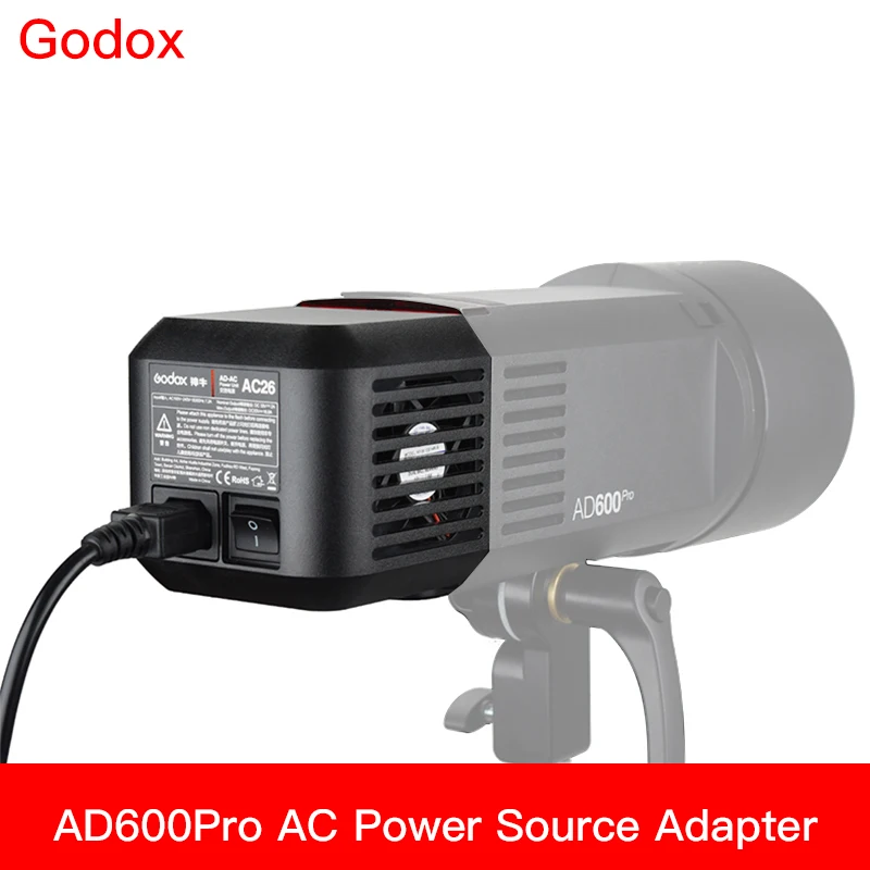 Блок питания переменного тока Godox AC26 с кабелем для внешней вспышки AD600PRO |