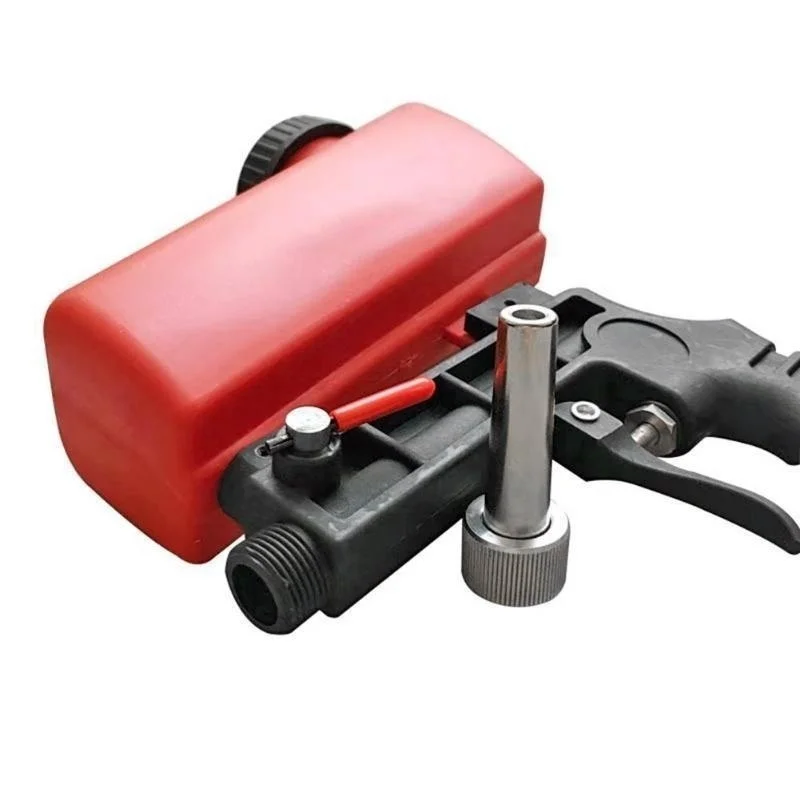 90psi Portable Gravity Sandblasting Gun Aluminium Pneumatic Sandblaster Spray Gun Sand Removal Blasting Power Machine