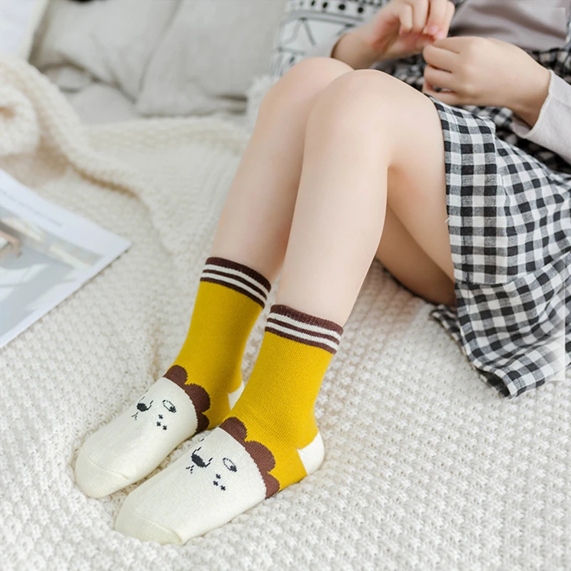 5 шт./партия, новые детские носки для детей 1-8 лет теплые удобные носки для мальчиков на весну-лето Модные хлопковые детские носки для девочек, От 1 до 8 лет