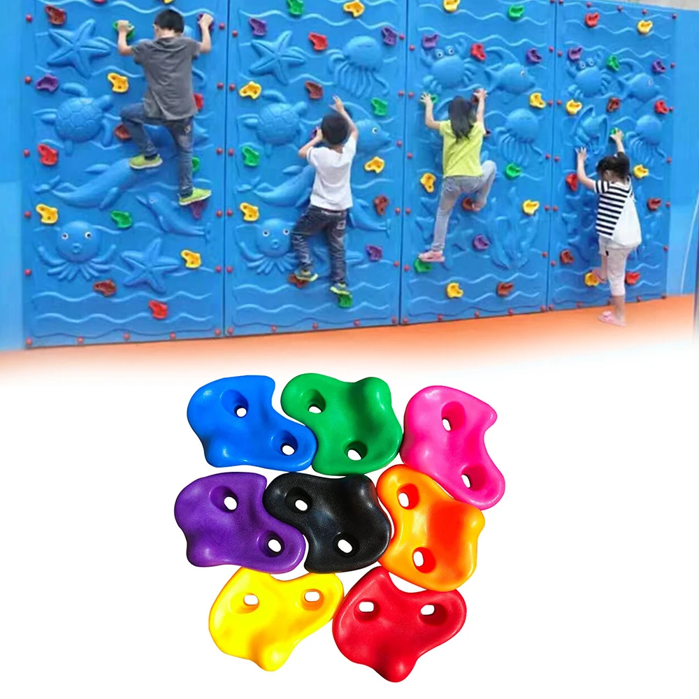 10pcsMixedColorSmallSizeClimbingRockKidsOutdoorClimbingWall