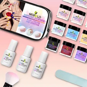 

Wholesale 12 Colors Dipping Powder Nail Starter Kit Dip Powder System Starter Nail Kit
