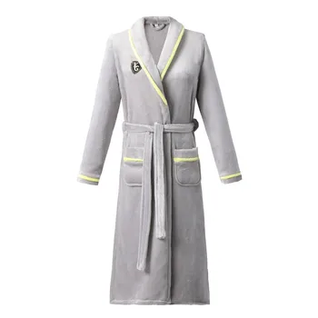 

Thicken Flannel Female Robe Kimono Bath Gown Nightgown Winter Warm Sleepwear Nightwear Casual Home Clothes Intimate Lingerie 3XL
