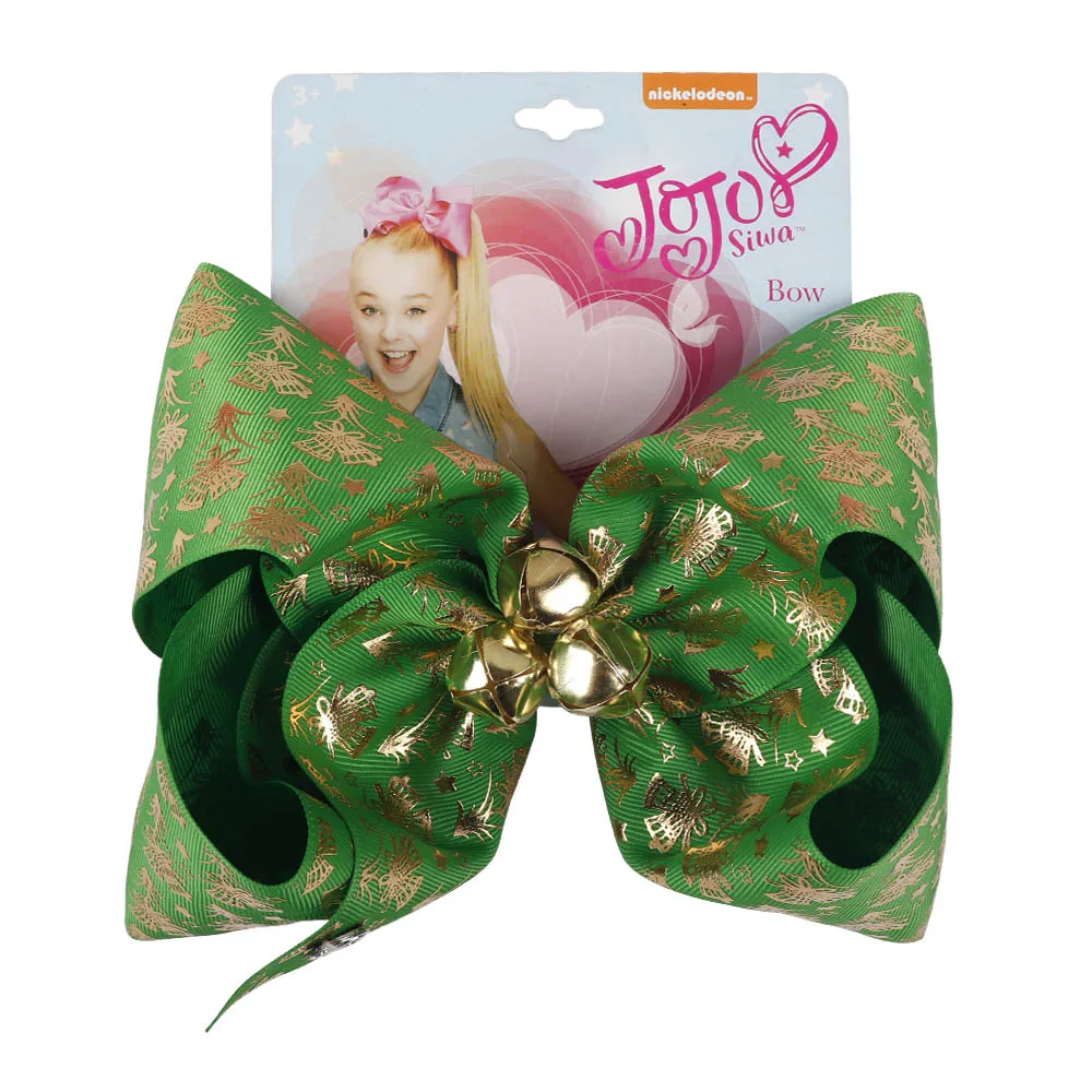 CN " Jojo банты для девочек/Jojo Siwa большие рождественские Jojo банты для волос для девочек с зажимами бант ручной работы аксессуары для волос - Цвет: 24