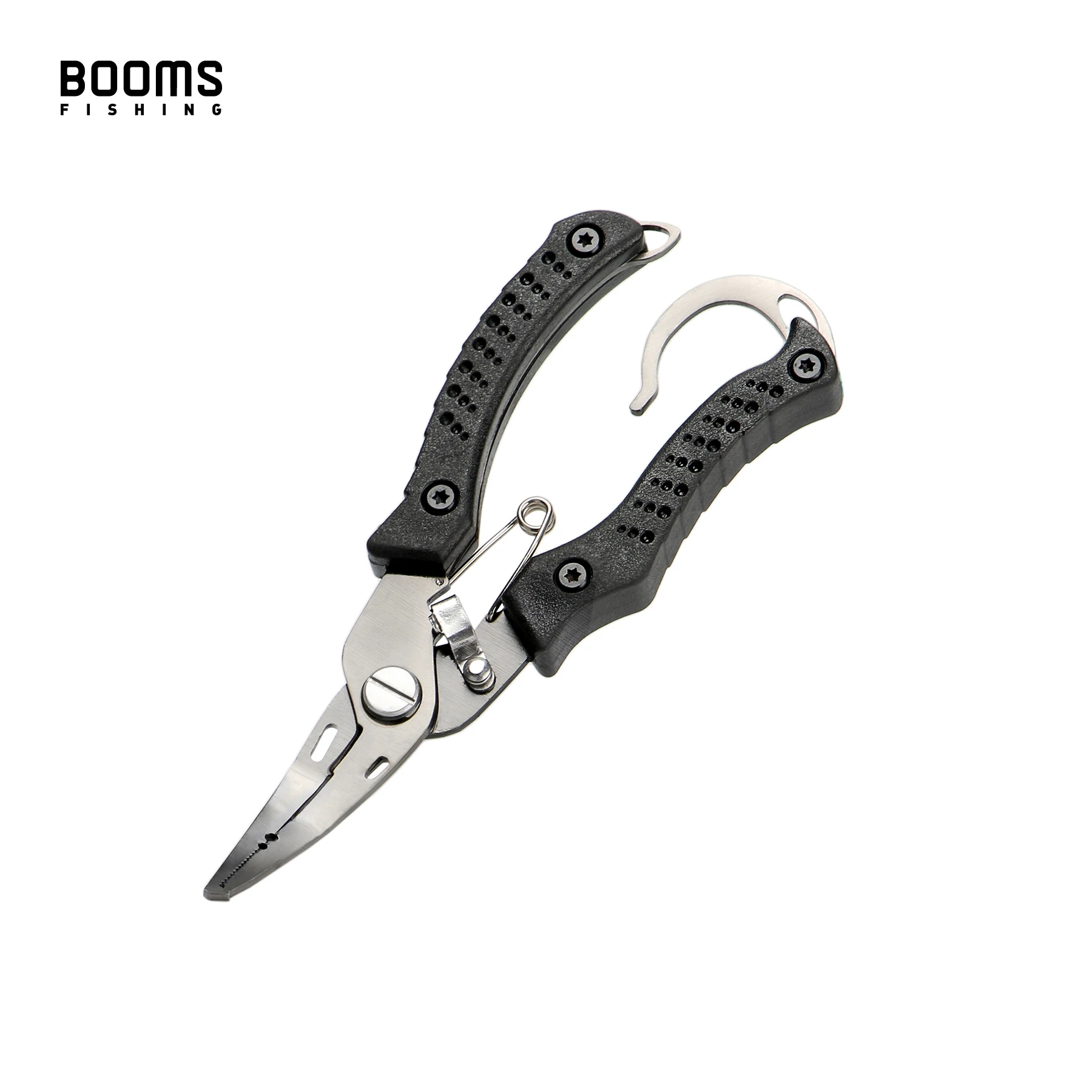 

Booms Fishing H04 Fishing Pliers Scissors Curved Nose