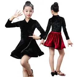 Танцевальная одежда для женщин, детская танцевальная одежда для подростков, бархатная танцевальная юбка