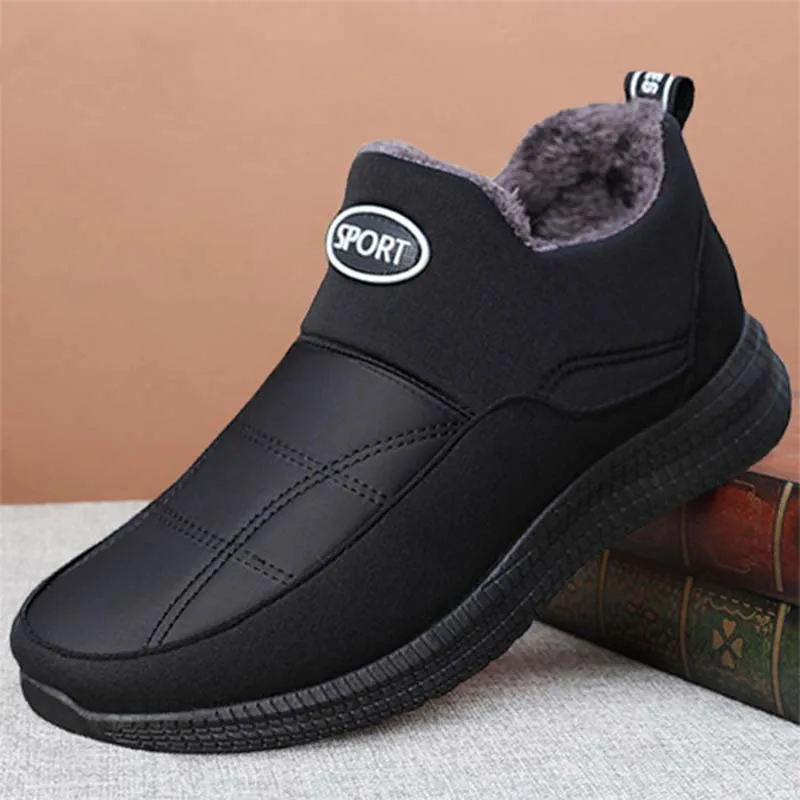 

Men Winter Shoes Warm Winter Boots Men Fashion Men Boots Male Working Shoes Mans Winter sneakers Plush Furry Footwear Plus Size