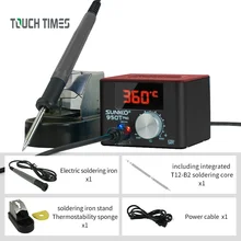 SUNKKO – Station de soudage Portable T12 950T Pro 75W, fer à souder électrique antistatique à température constante, outil de soudage réglable