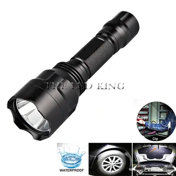 

C8 5 Mode Professional Hunting Flashlight Tactical Flash Light T6 L2 LED Torch Waterproof Aluminum Hiking for Camping Use 18650
