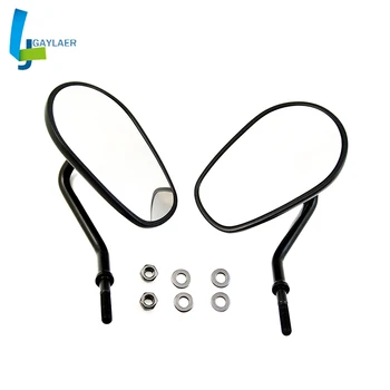 

Motorcycle Black Thread Side Mirror Rearview mirror For Harley Dyna Softail Road King Sportster 1200 1990-2014