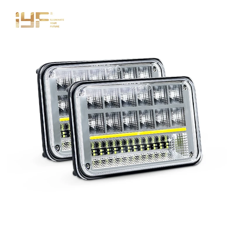 IP67 12v 24V 36v 4x6 дюймов светодиодный фар Hi/ближнего и дальнего света для грузовик