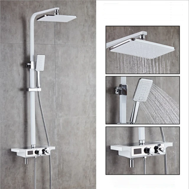 Shower set Corsan 647014 chrome + BOX / thermostatic Chrome \ Thermostatic, Products \ Shower sets \ Concealed shower sets