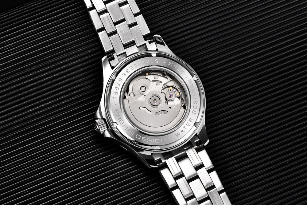 2022 New PAGANI DESIGN Wave Men Mechanical watch Luxury Automatic Watch for men NH35 Sapphire crystal Dive wristwatch clock man