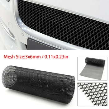

Universal 100 X 33cm Black Car Racing Racing Grille Mesh Vent Car Tuning Grill Front Bumper Rhombic Sheet Aluminum Alloy Net