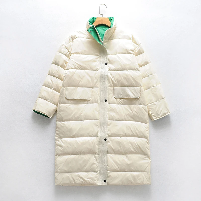 Зимнее женское пальто большого размера, стильная ветрозащитная Женская парка, Женский стеганый пуховик, зимние пальто для женщин - Цвет: Белый