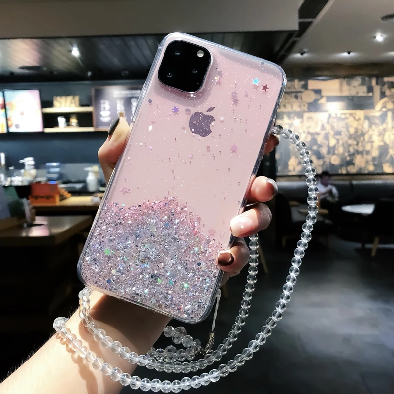 Блестящий розовый чехол Gimfun для IPhone 11 Pro Max X Xr Xsmax прозрачный мягкий чехол-накладка