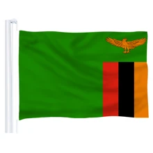 Замбии флаг из полиэстера, флаг 5*3 фута 150*90 см Высокое качество висит и полет