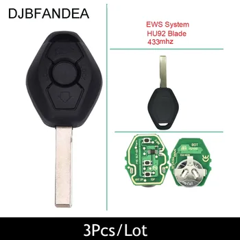 

DJBFANDEA 3Pcs/Lot 3Buttons 433Mhz Remote Key DIY For BMW EWS X3 X5 Z3 Z4 1/3/5/7 Series 2002 2003 2004 2005 No Chip