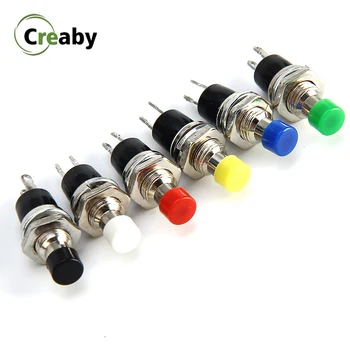 

10pcs 7mm Mini Momentary ON OFF Push Button Switch 250V 1A 125V 3A 2 Pin Normally Open Self Reset Plastic Switches PBS-110