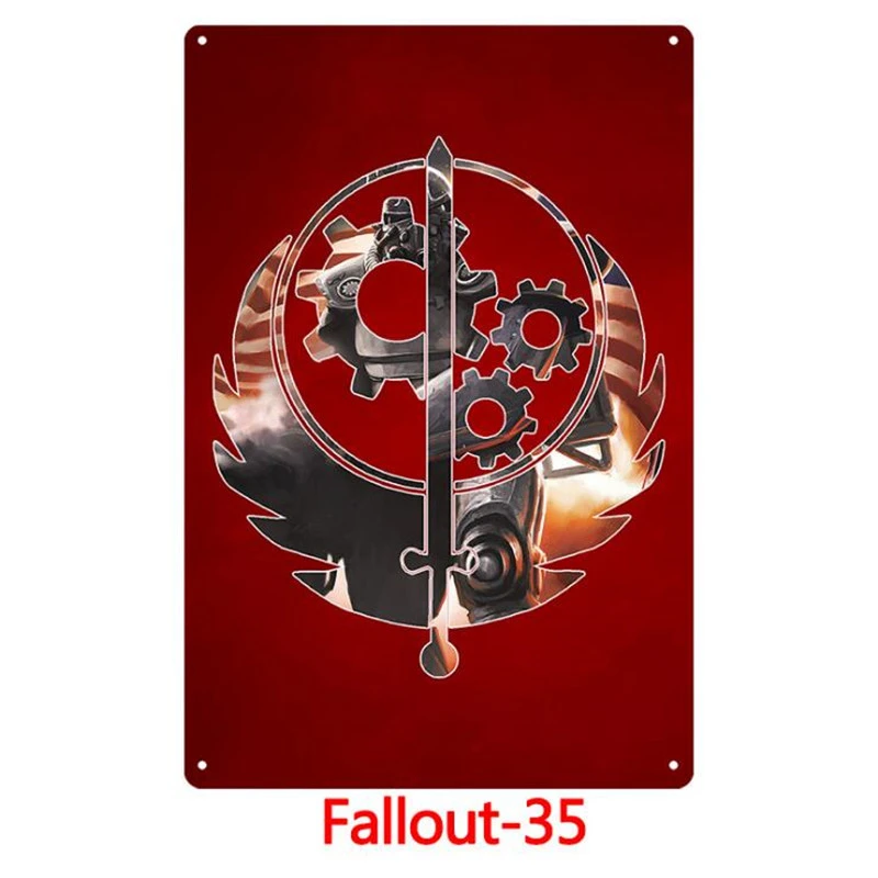 Style15 Винтажная игра Fallout 3 4 Ретро металлический оловянный плакат с подписью металлический знак паб домашняя доска металлический винтажный домашний Декор стены искусства бара украшения - Цвет: Style15