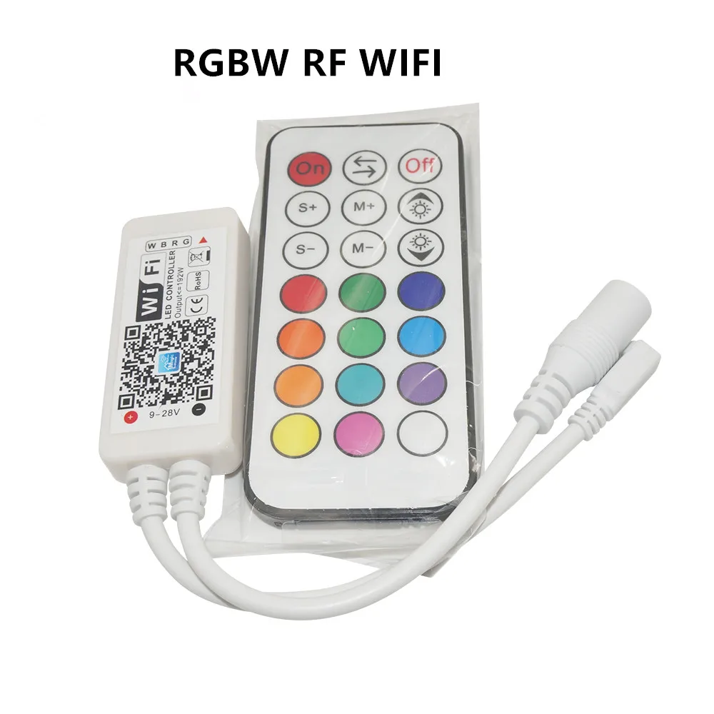 DC12 24V мини WIFI RGB/RGBW /RGBCW СВЕТОДИОДНЫЙ Контроллер таймера ИК RF пульт дистанционного
