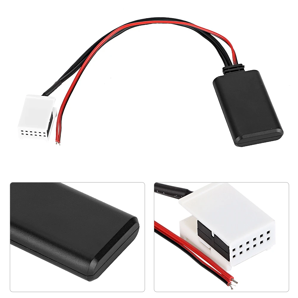 Ground 12V 12-Pin Car Vehicle Bluetooth AUX Adapter Support MP3 WMA WAV FLAC Fit For MCD RNS 510 RCD 200 210 300 310 500 | Автомобили и